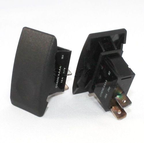 Arcolectric C1424EAAAA Momentary On Rocker Switch Black with Actuator 16A 24V
