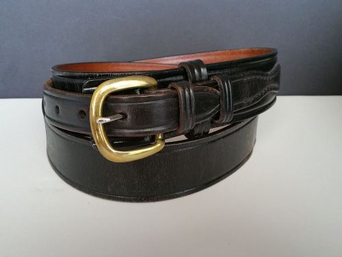 Pre-owned don hume b112 size 42 x 2-1/8&#034; w black leather usbp duty belt for sale