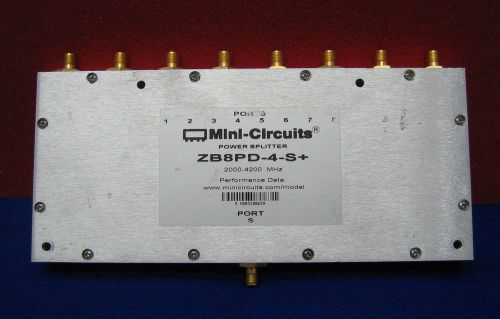 MINI-CIRCUITS POWER SPLITTER ZB8PD-4-S+. 2000 TO 4200 MHZ.BARCODE # SN083100639