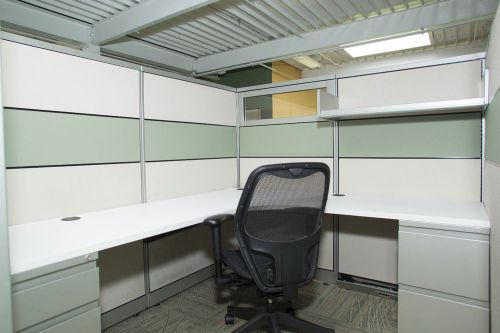 Very modern office cubicle workstations