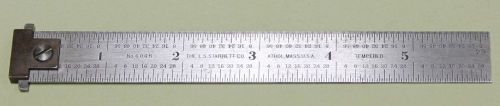 6” l.s.starrett co. no. 604r double hook tempered ruler/machinist tool/$3 ship!! for sale