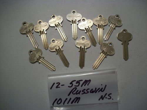 Locksmith LOT of 12 Key Blanks for RUSSWIN, Taylor 55M, 1011M, 11M, Uncut