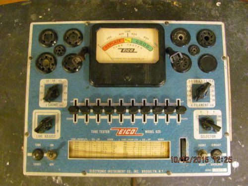 Vintage Eico Tube Tester Model 625 with lots of tubes