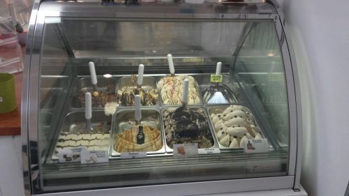 Oscartielle ice cream gelato case GHEA 6 pan capacity deli shop display case