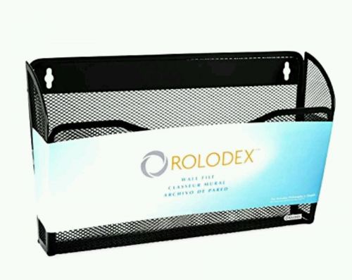 New Rolodex Black Mesh Collection Single-Pocket Wall File, Black (21931)