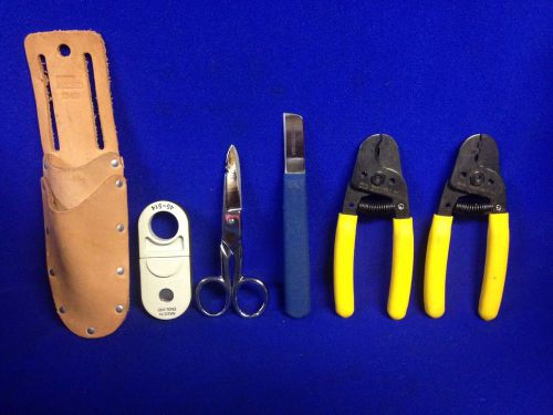 New IDEAL Electrician Tool Lot ~ Cable Cutters Wire Strippers Splicers &amp; Holster