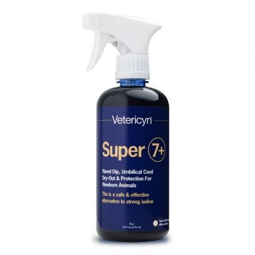 VETERICYN Super 7 Plus Navel Dip Umbilical Cord Dry Out Pets Livestock 16 oz