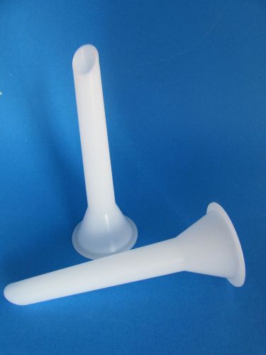*two* size #12 x 3/4&#034; meat grinder sausage stuffing tube horn ...  heavy plastic for sale