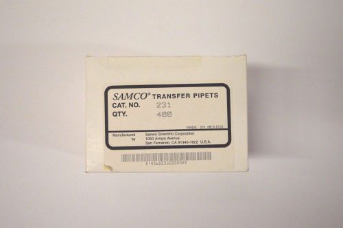 Samco Transfer Pipets Cat No 231 QTY 400