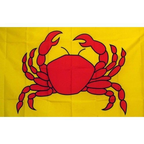 3 Crab Flags 3ft x 5ft Banners (three)