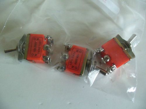 3 Toggle Switches ON-ON 15A 250V (#2 of 2 sets)
