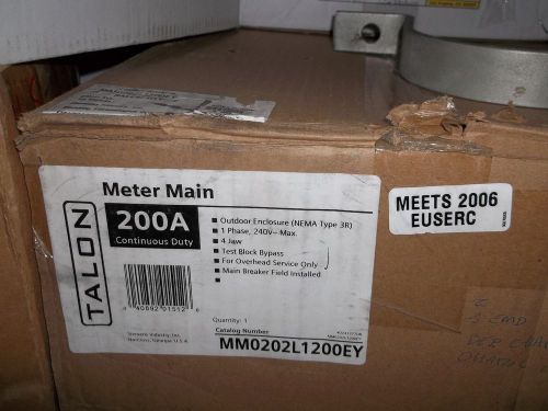 Siemens electric mm0202l1200ey 200amp outdoor 1p 240v4 jaw test block  meter for sale