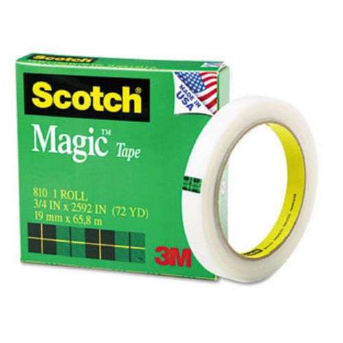 3M Scotch Magic Tape 3&#034; Core 3/4 x 2592 1 Roll Invisible Tape Matte Finish New