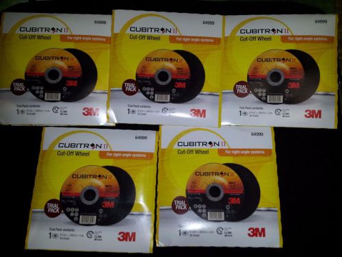 5 Discs - 3M Cubitron II Cut-Off Wheel T27 64999 4.5 in x .045 in x 7/8 in Trial