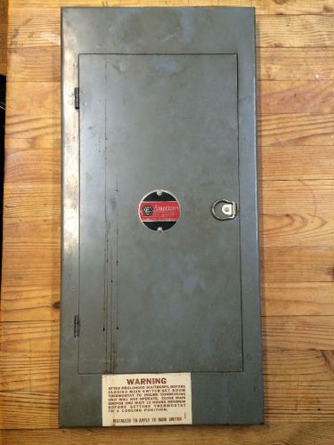 American / clark 100a fuse box cover  no.10323-4rl8 form 31-100 iss. t-183 for sale
