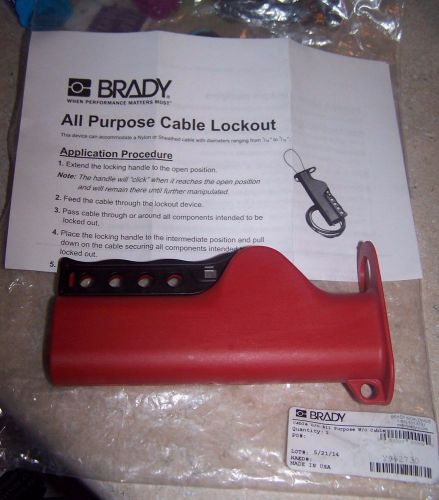 NEW Brady All Purpose Cable Lockout Lock Out Without Cable