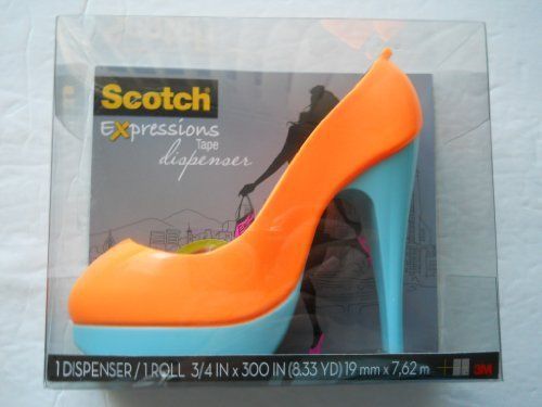 Scotch Expressions Tape Dispenser - Colorful High Heel Style Colors Vary