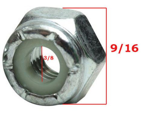 Stainless Steel Nylon Insert Lock Hex Nut Thin UNC 3/8-18, Quantity 75
