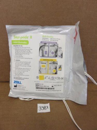 Zoll Stat-Padz II Adult Electrodes P/N 8900-0801-01 *New-Opened*