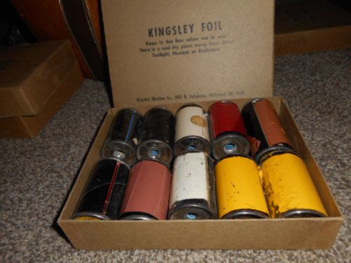 10 Canisters w/varied Colors For Kingsley Type Set Hot Stamp Embossing Machine