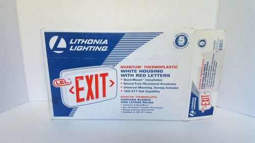 Lithonia lighting exit sign -Red- Single Face w/ Extra Face Plate