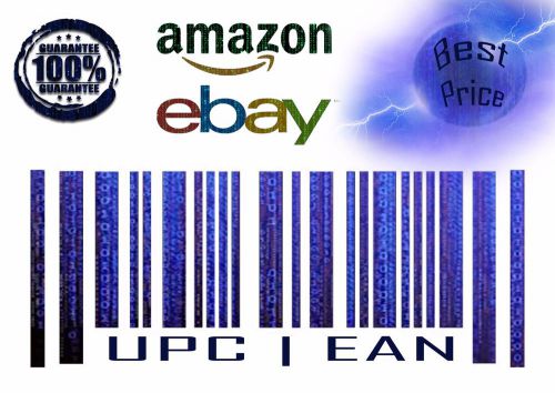 100 UPC number EANs numbers barcodes AMAZON bar codes guarantee lifetime legal