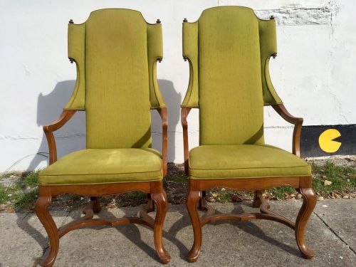 Vintage Peed For Drexel Wingback Chairs - A Pair