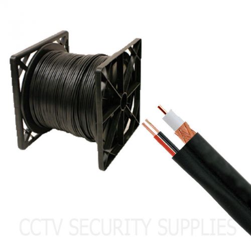 500 FT SIAMESE BLACK CABLE  RG59 RG59U VIDEO POWER SECURITY CAMERA WIRE (CCTV)