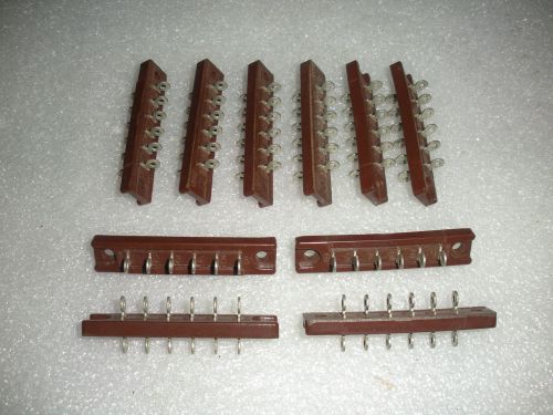 6-pin Point to Point Wiring USSR Bakelite Terminal Strips Lot of 10pcs.