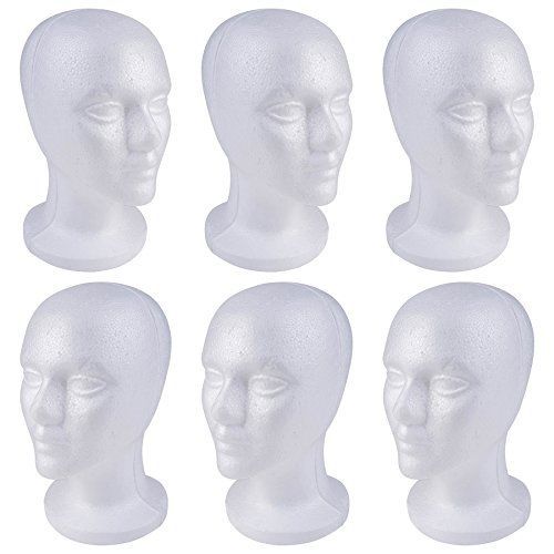 SHANY Cosmetics Styrofoam Model Heads/Hat Wig Foam Mannequin, 6 Count