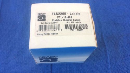 Brady tls2200 ptl-19-499  pn 18507 portable thermal labels qty 250 for sale