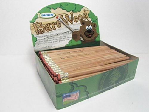 Bare Wood Pencils, Premium #2 HB (144 Pencils)
