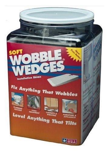 Wobble wedge - soft black - restaurant table shims - 300 piece jar for sale