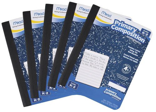 Mead Composition Book Primary Grades K-2 100 Wide-Ruled Sheets 9.75 x 7.5 Inc...