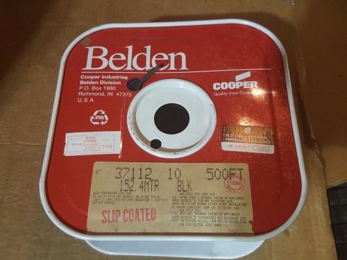 Belden 37112 slip coated lead / hook up wire 500ft 12awg black for sale