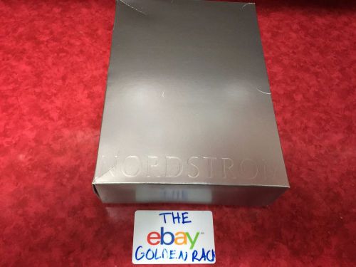 NORDSTROM SILVER Gift box gift wallet gloves 10&#039;x7&#034;x 2.5&#034; plus Tissue paper