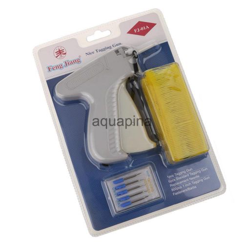 Clothes garment price label tag tagging gun+800 barbs+6 needles set yellow for sale