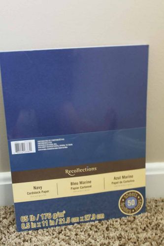 65 lb Navy blue cardstock Laser Paper Letterhead Stationery acid free 50 sheets
