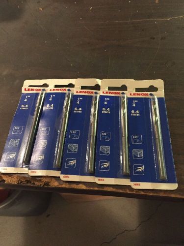 (5) lenox 1/4&#034; 6.4mm drill bits for sale