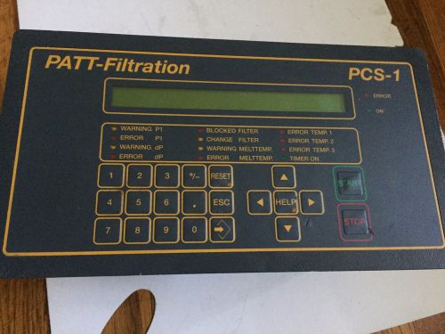 USED PATT-FILTRATION PCS-1,PCA-1-AP-ST,61430005 CONTROL,BOXYM