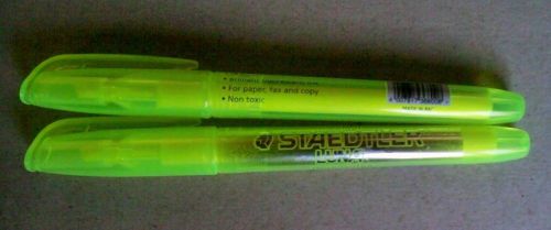 4 Staedtler Luna Pen-type Highlighters Yellow