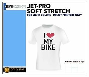 Iron On Heat Transfer Paper JET-PRO SS SofStretch for light colors 17&#034;X100&#039; Roll