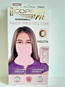 Copper Fit Guardwell Face Protector Youth Mask (PINK) Breathable &amp; Comfortable