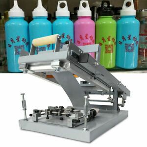 Manual Round Screen Printing Equipment Round Tube Cups Curved Screen Printer US