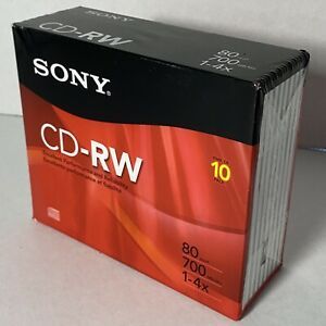 Sony 10CDRW700R T 4X CD-RW Slim Jewel Case (10-Pack) PLUS 3 BONUS!!!