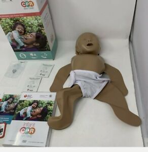New Open Box Infant CPR Anytime Kit AHA Heart DVD Training Baby Manikin