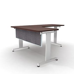 Obex 18&#034; Acoustical Desk and Table Mounted Modesty Panel, Graphite, 18&#034; x 72&#034;