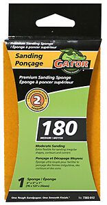 7365 Sanding Sponge, 180-Grit, 3 x 5 x 1-In. - Quantity 1