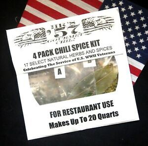 HR&#039;s &#039;57 Restaurant Size Gourmet Chili - 17 Spices to 20 Quarts - Honoring Vets
