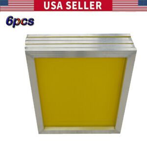 US 6 pcs -20&#034; x 24&#034;Aluminum Screen Printing Screens with 305 Yellow Mesh Count